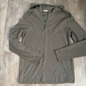 Calvin Klein Olive Hooded Shirt new without tags